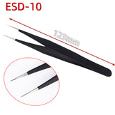 Anti-Static Precision Tweezers ESD-10 for Electronics Repair, Crafting